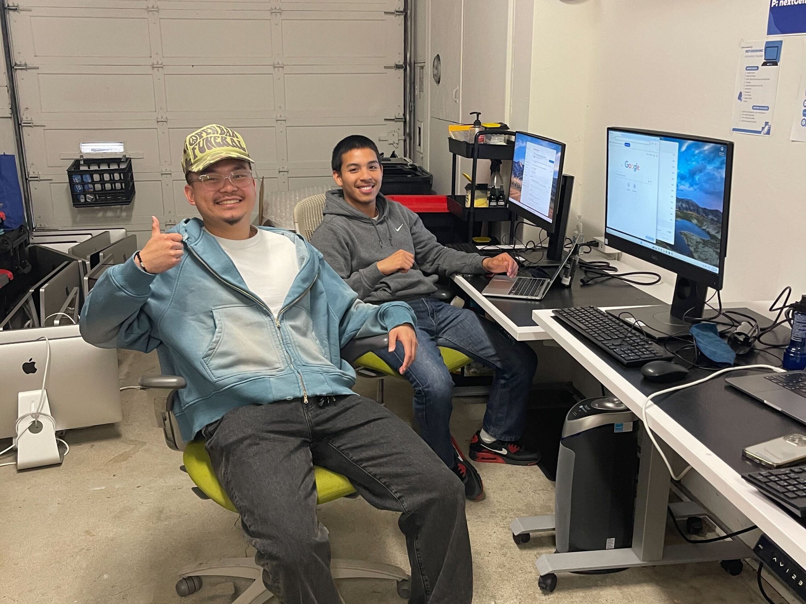 January Updates: Trainees at our refurbishing center