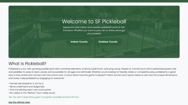 Pickleball Web App